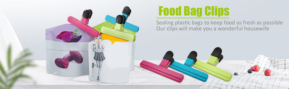 Food bag sealing clips