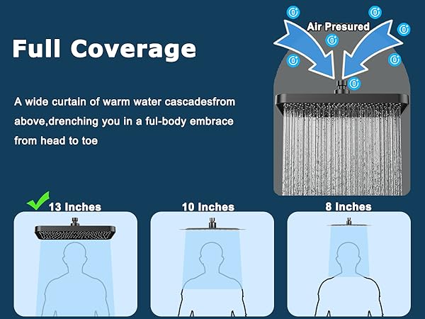 rain shower head with handheld spray