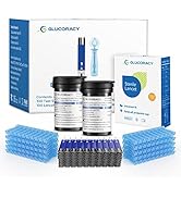 Glucoracy G-425-2 Blood Glucose Test Strips, 100 Counts Test Strips for Diabetes + 100 Counts Blo...