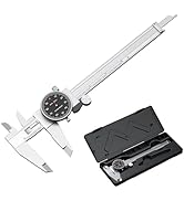 HDLNKAK Dial Caliper Shockproof Dial Caliper Precision Caliper with Black Watch 0-6" Range, 0.001...
