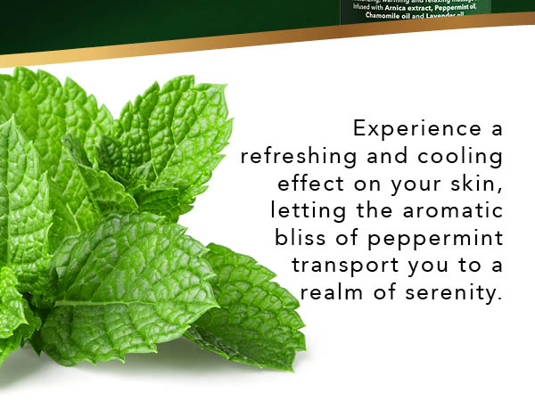 peppermin infused soothing massage oil refreshing cooling oil
