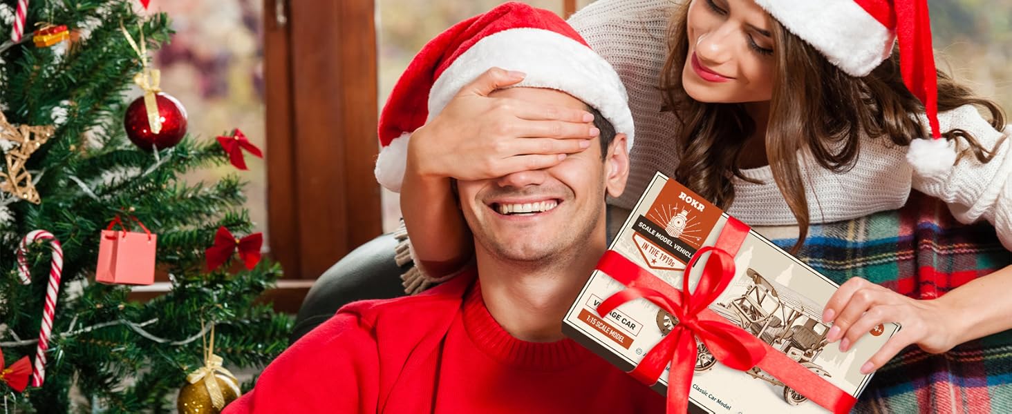 ROKR 3D Puzzles Vintage Car Model Christmas Gifts MC801