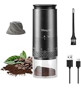 Mongdio Portable Electric Burr Coffee Grinder with 38 Adjustable Settings, Conical Burr Coffee Gr...