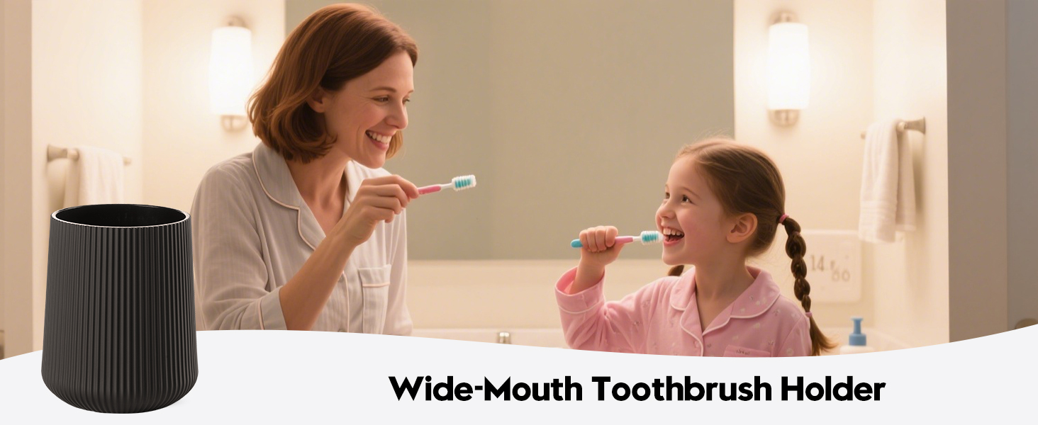 Wide-Mouth Toothbrush Holder