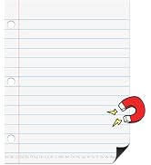 Joswisch Dry Erase Giant Sized Magnetic Notebook Paper, Handwriting Lined Paper for Classroom Whi...