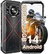 DOOGEE S Cyber Rugged Smartphone Android 14, 10800mAh Battery Rugged Phone, 20GB RAM + 256 ROM Ou...