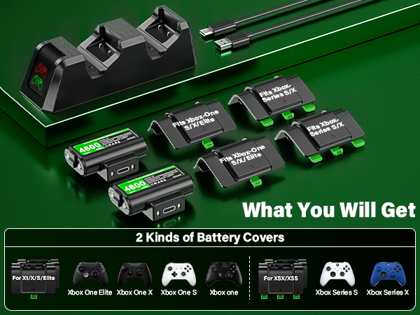 rechargeable batteries for xbox controller