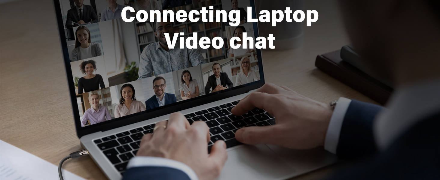 Laptop, video chat, headphone, 3.5mm extension Cable 