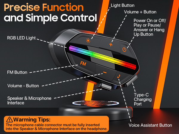 bluetooth headset for helmet