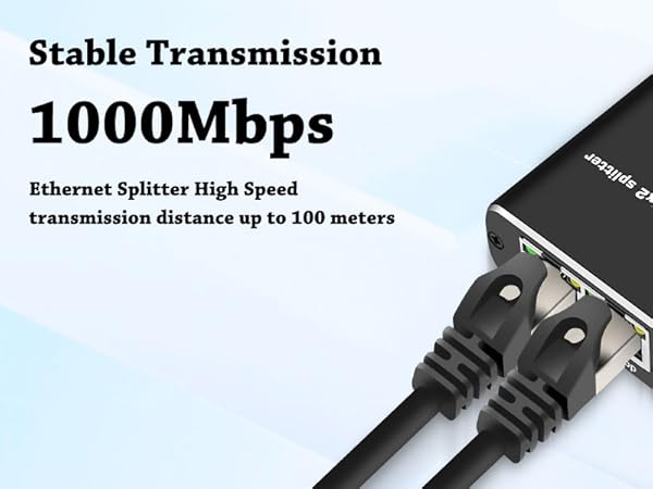 Gigabit Ethernet Splitter 1 to 2