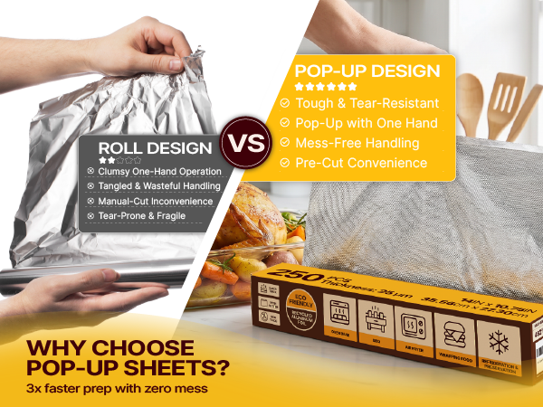 pop up aluminum foil sheets