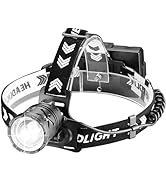Annteneo 100000LM Headlamp Long Beam, Super Bright Head lamp with Red Warning Light, Type-C Recha...