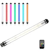 LED RGB Tube Video Light, LUXCEO 8W 1000 Lumens Professional Photography Handheld LED Light Wand ...