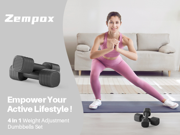 Adjustable Dumbbell Set of 2 Adjustable Weights Dumbbells Set Free Weights Dumbbells Set for Women