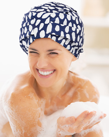 Shower Cap for Women Reusable Waterproof