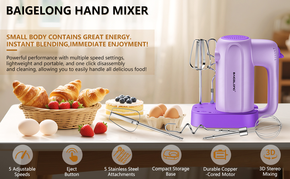 BAIGELONG HAND MIXER