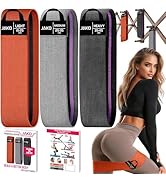 Hip Resistance Bands for Working Out, Non-Slip Fabric Elastic Exercise Bands for Strength Trainin...