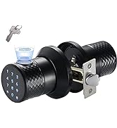 Buoan Smart Fingerprint Door Knob, Keypad Door Knob with Big Sensor, Keyless Entry Door Locks wit...