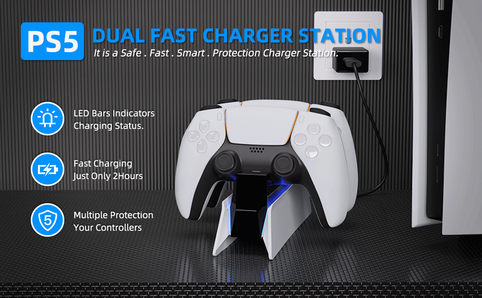 ps5 controller charging station, ps5 charging station, playstation 5 controller charger,sony ps5