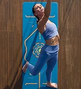 Liforme Printed Yoga Mat Collection - Free Yoga Bag Included - Patented Alignment System, Warrior...