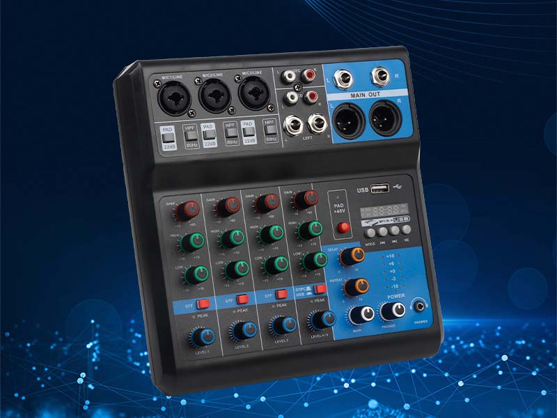 Dj Mixers 5 Channel Audio Mixer 