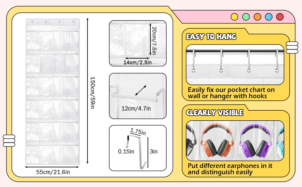 Product Size Easy to Hang Clearly Visible