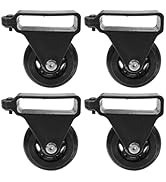 Toddmomy 4pcs Aluminum Alloy Casters Telescoping Extension Ladder Casters Folding Ladder Wheels