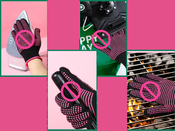 iron wand sublimation guantes planchar cabello guante thermal gove straightener hot left hand