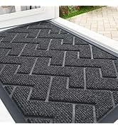 OLANLY Front Door Mat Indoor Outdoor Entrance, Waterproof All-Season, All-Weather Welcome Doormat...