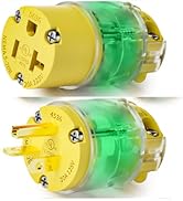 Yomiuwo 20A Heavy-Duty Lighted Plug &amp; Connector Replacement – 50,000+ Cycles, LED-Illuminated Por...