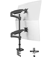 MOUNT PRO Vertical Dual Monitor Mount, Stacked Monitor Stand for 2 Computer Screens up to 32 inch...