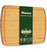Homaxy Extra Large Bamboo Cutting Boards for Kitchen, 18x12.5" Wood XL Cutting Board with Juice G...