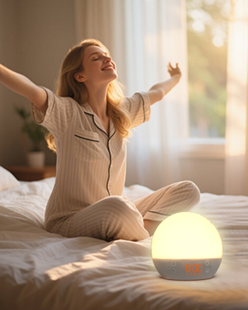 wake up light sunrise alarm clock white noise sound machine loud alarm clock night light sleep aid