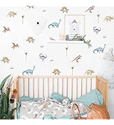 QUCHENG Dinosaur Wall Decals Animal Boys Bedroom Stickers Removable Decor Nursery Kids Room Moder...