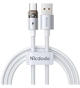 Mcdodo USB A to USB C Fast Charging Cable with Flashing Light 4ft, Nylon Braided USBC to USB Cabl...