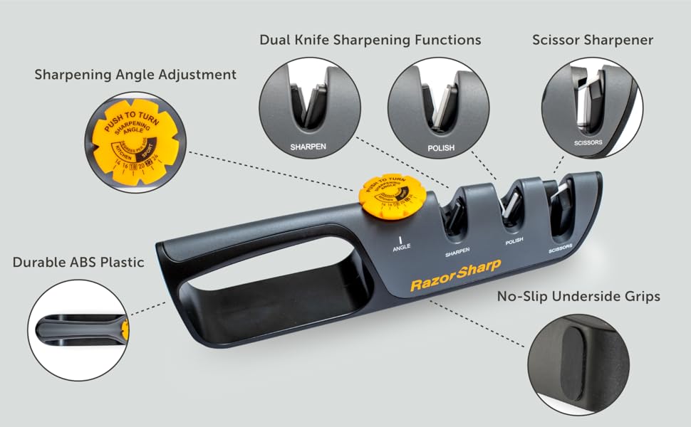 2 stage knife sharpener scissor sharpener heavy duty adjustable