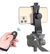 Universal Phone Tripod Mount Adapter with Wireless Camera Remote, Cell Phone Holder with Adjustab...