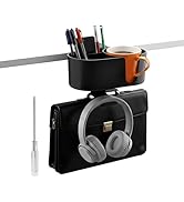Lifexciting Desk Cup Holder 4 in 1 Detachable Clamp-on Under Desk Headphone Hanger for Expanding ...