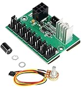 SinLoon 2 Pin 3 Pin 4 Pin Fan Adapter PWM PC Chassis Cooling Fan Hub,Chassis Fan Pressure Regulat...