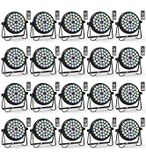 36 LED Stage Lights, Corded RGB Par Lights, 4/7 CH LED Par Can, LED Stage Lihgts with Sound Activ...