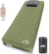 AKUDY Self Inflating Sleeping Pad with Electric Pump, 4" Uitra-Thick Memory Foam Camping Pad with...