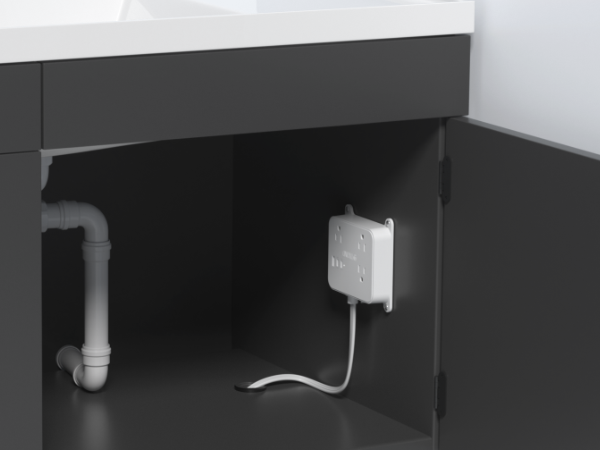 under vanity outlet