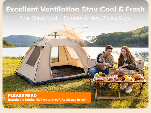 3- instant camping tent