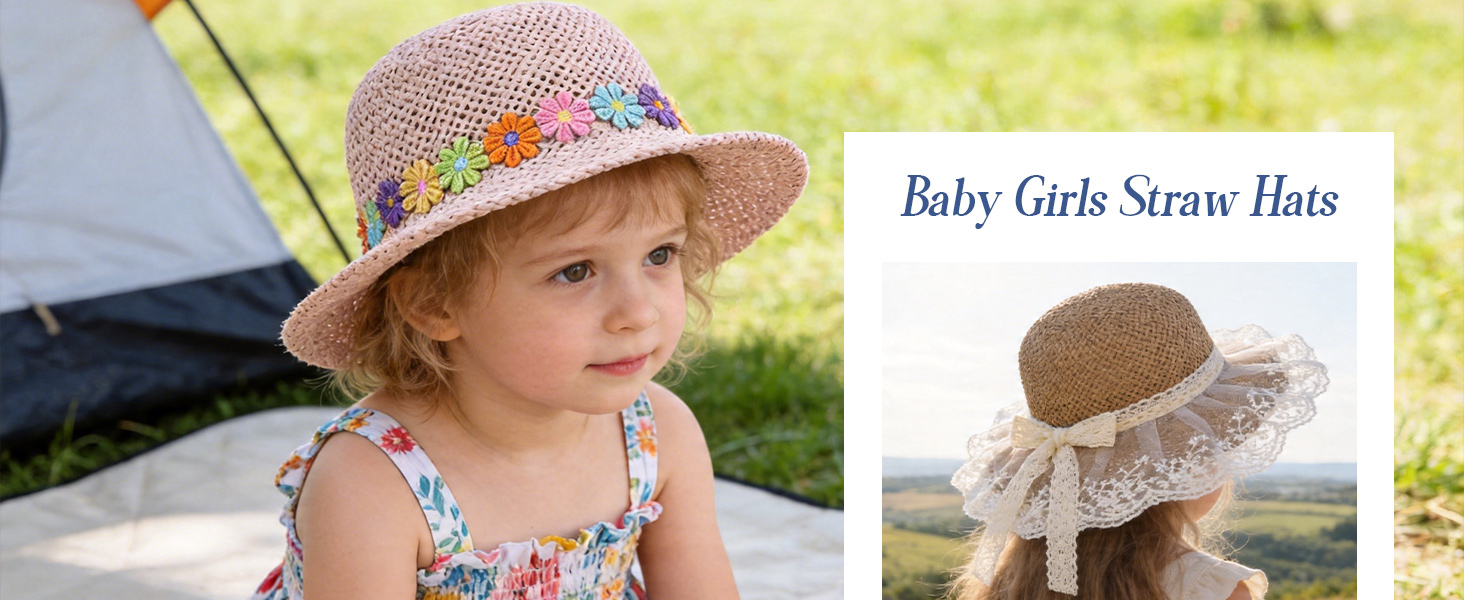 baby girl straw hat