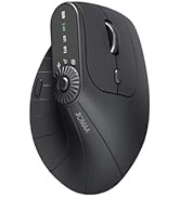 JOMAA Wireless 2.4G &amp; Dual Bluetooth Three-Channel Ergonomic Vertical Mouse Adjustable CPI, Multi...