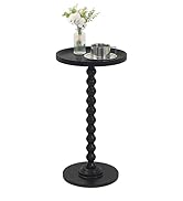AWASEN Round Side Table, Small End Table for Small Spaces, Round Drink Accent Table Nightstand fo...