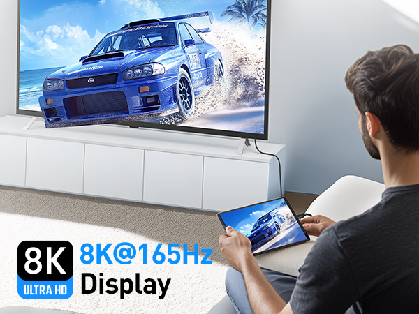 Thunderbolt 5 to DisplayPort cable supports 4K@480Hz high refresh gaming