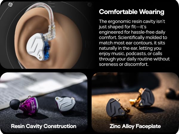 Linsoul KZ ZSN Pro Dual Driver 1BA+1DD Hybrid Metal Earphones HiFi in-Ear Monitor