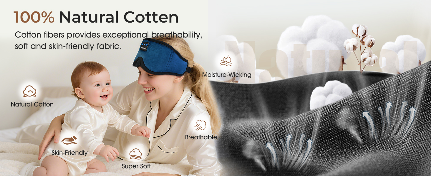The contoured nose bridge and full-coverage design ensure total darkness