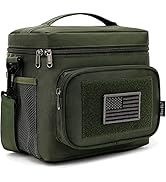 FlowFly Tactical Lunch Bag Large Insulated Lunch Box Cooler Tote for Men, Women with MOLLE/PALS W...